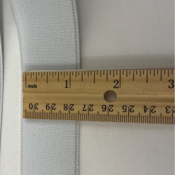 White Dunmore Elastic Suspenders W/ Silver Clips For Men Adjustable 42 inch 34k - Picture 6 of 8